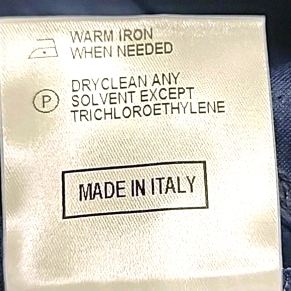 #96 David August Luxury Cotton Polo SPORT Shirt Navy Blue Mens XL Made Italy - Picture 5 of 6